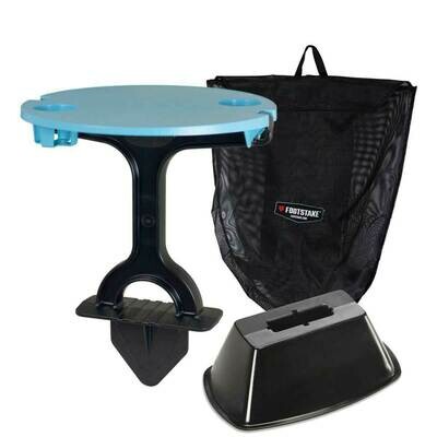 FootStake Blue Outdoor Table & Base Combo