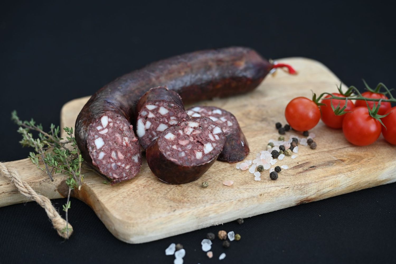 Blutwurst mit Grieben im Ring