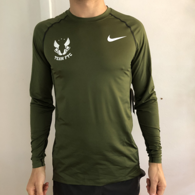 Nike Pro Men's Dri-FIT Slim Fit Long-Sleeve Top (Green)