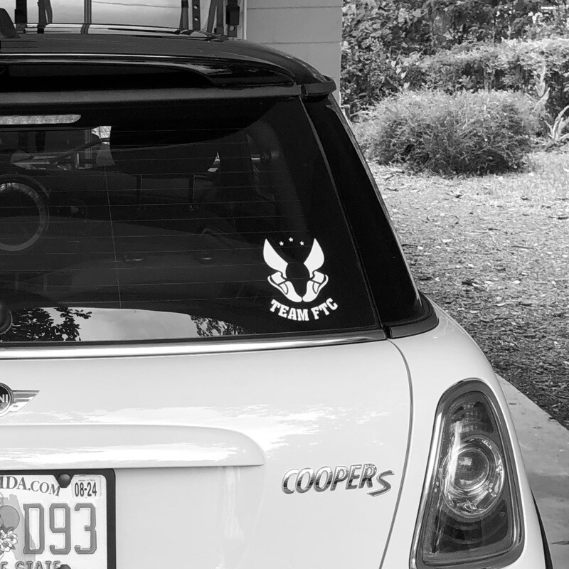 Team FTC Car Decal- White 6&quot;x6&quot;