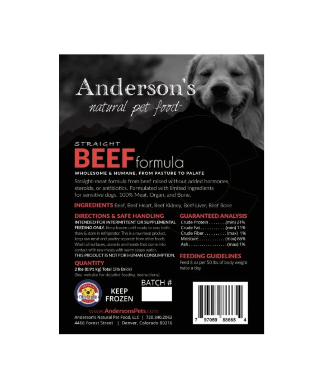 Anderson's ColoRAWdo Base Blend - Beef