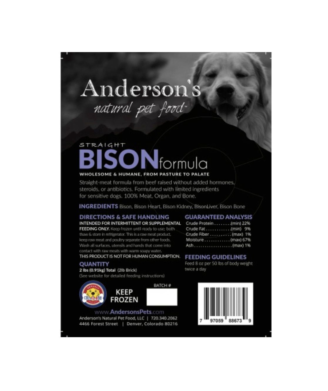 Anderson's ColoRAWdo Base Blend - Bison