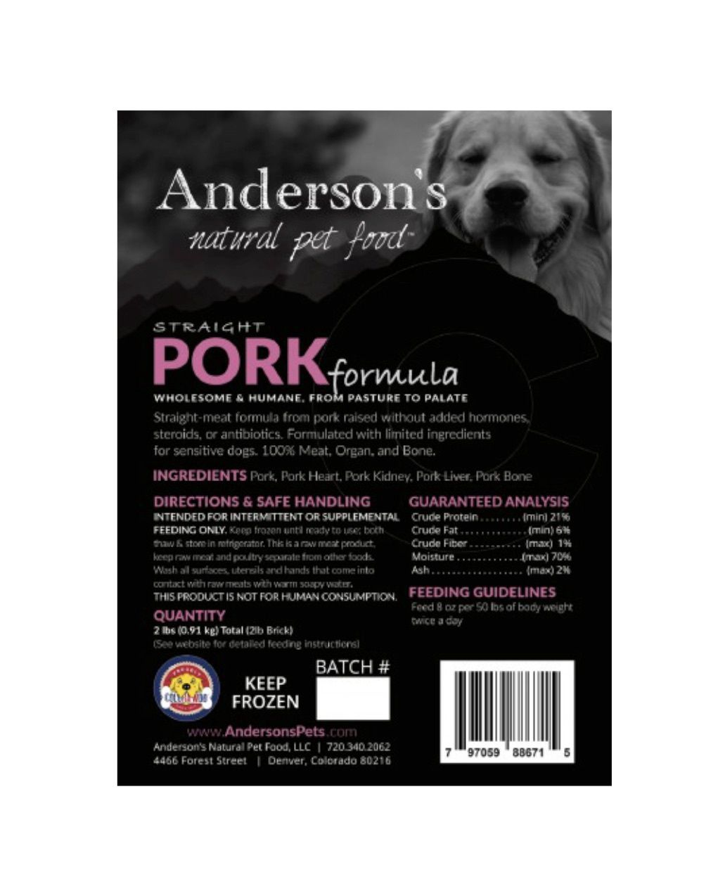 Anderson's ColoRAWdo Base Blend - Pork