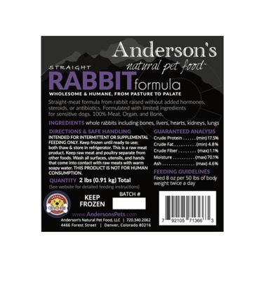 Anderson's ColoRAWdo Base Blend - Rabbit