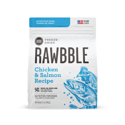Bixbi Rawbble Freeze Dried Dog Food - Chicken &amp; Salmon
