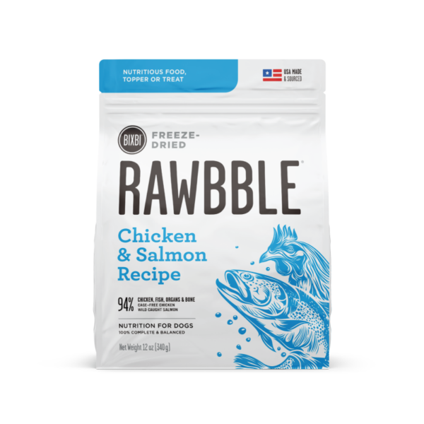 Bixbi Rawbble Freeze Dried Dog Food - Chicken &amp; Salmon, Size: 4.5oz