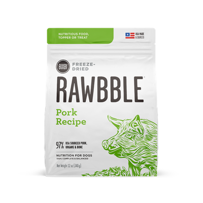 Bixbi Rawbble Freeze Dried Dog Food - Pork