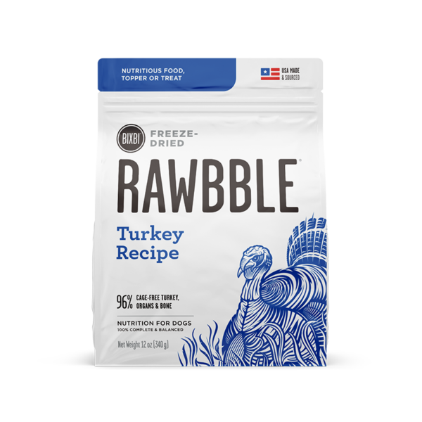 Bixbi Rawbble Freeze Dried Dog Food - Turkey, Size: 4.5oz