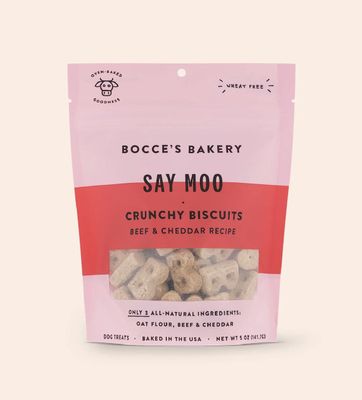Bocce's Bakery Crunchy Biscuits - Say Moo