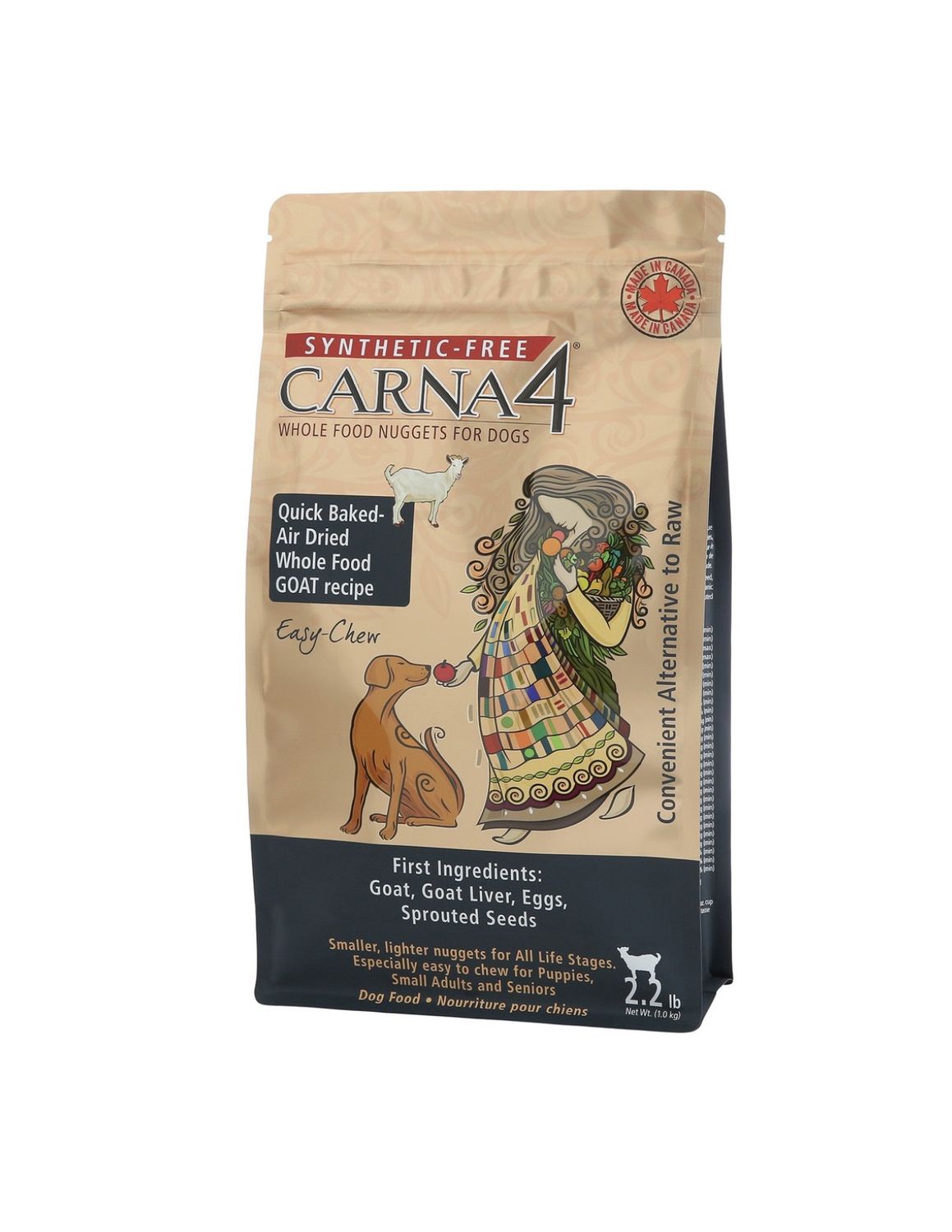 Carna4 Dry Dog Food - Goat, Size: 2.2lb