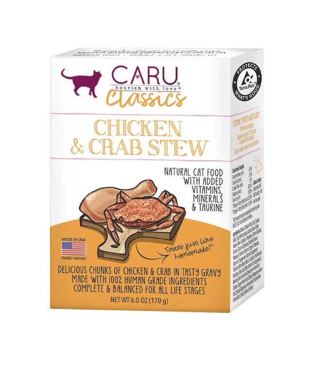 Caru Wet Cat Food - Classics Chicken &amp; Crab Stew