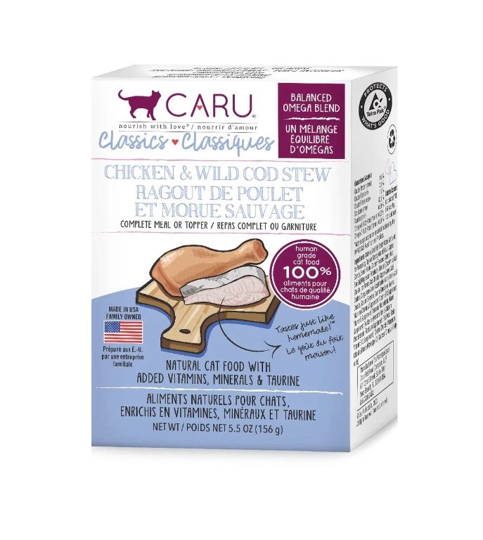 Caru Wet Cat Food - Classics Chicken &amp; Wild Cod Stew