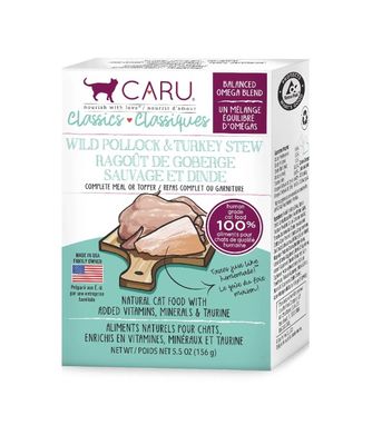Caru Wet Cat Food - Classics Wild Pollock &amp; Turkey Stew