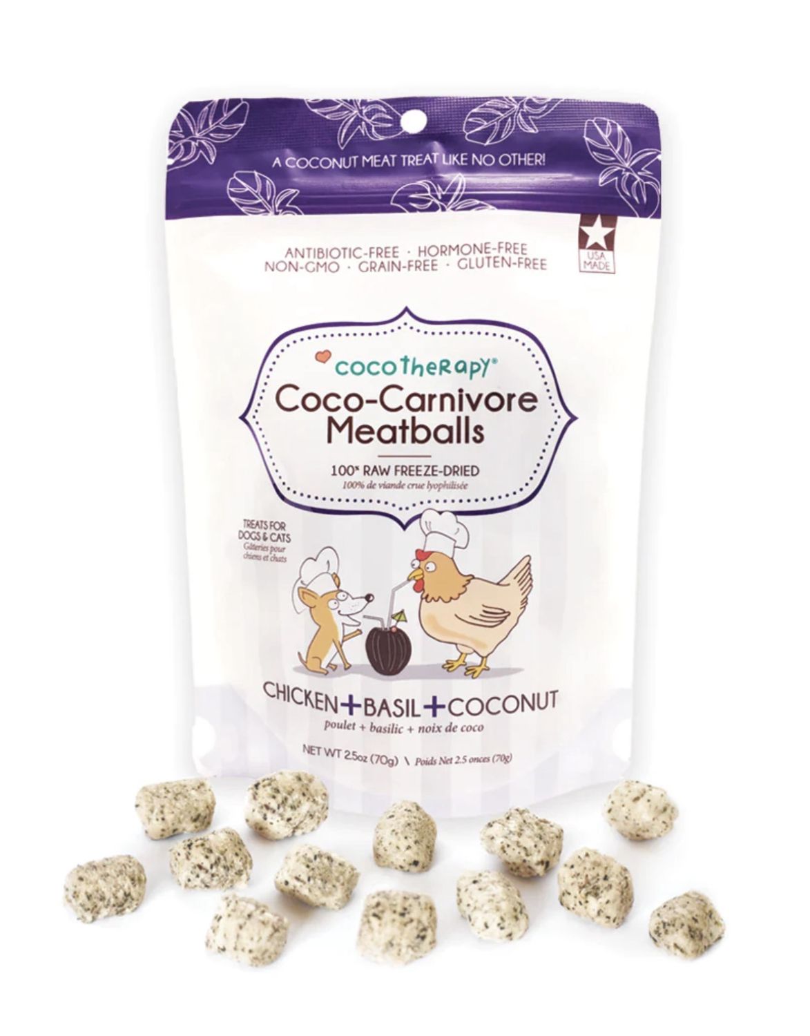 Cocotherapy Coco-Carnivore Meatballs - Chicken &amp; Basil