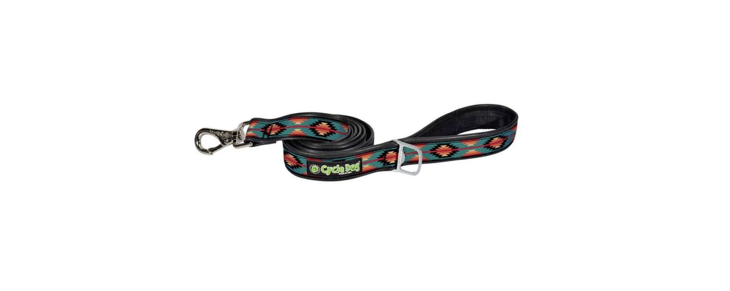 Cycle Dog Collar/Leash - Blanket Teal &amp; Fuchsia, Size: Leash