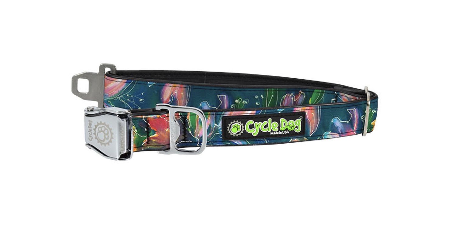 Cycle Dog Collar/Leash - Wildflowers, Size: MD