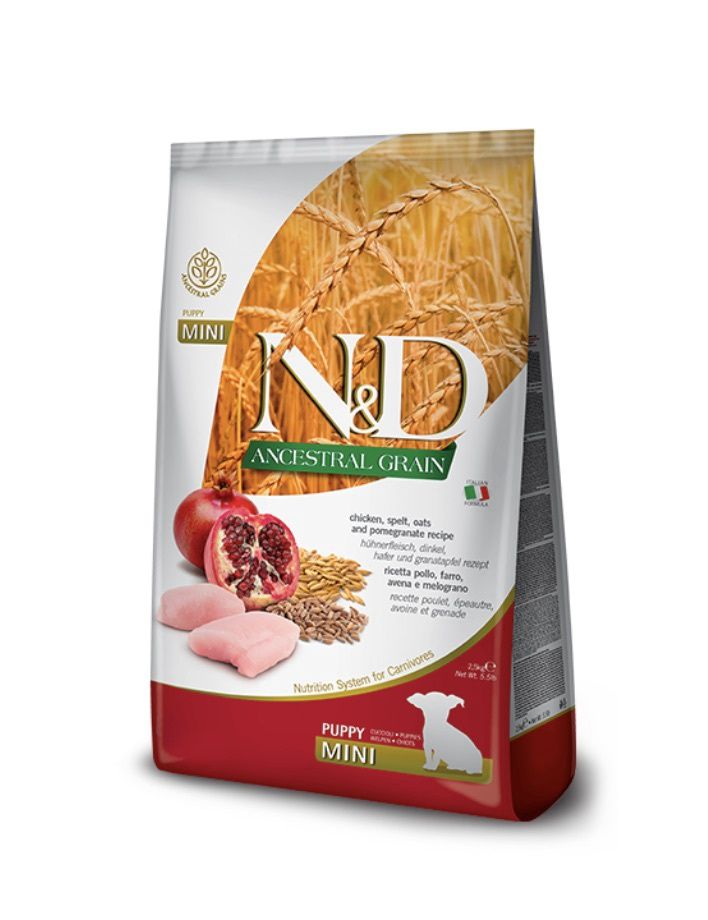 Farmina Ancestral Grain Dry Dog Food - Chicken &amp; Pomegranate Puppy, Size: Mini 5.5lb