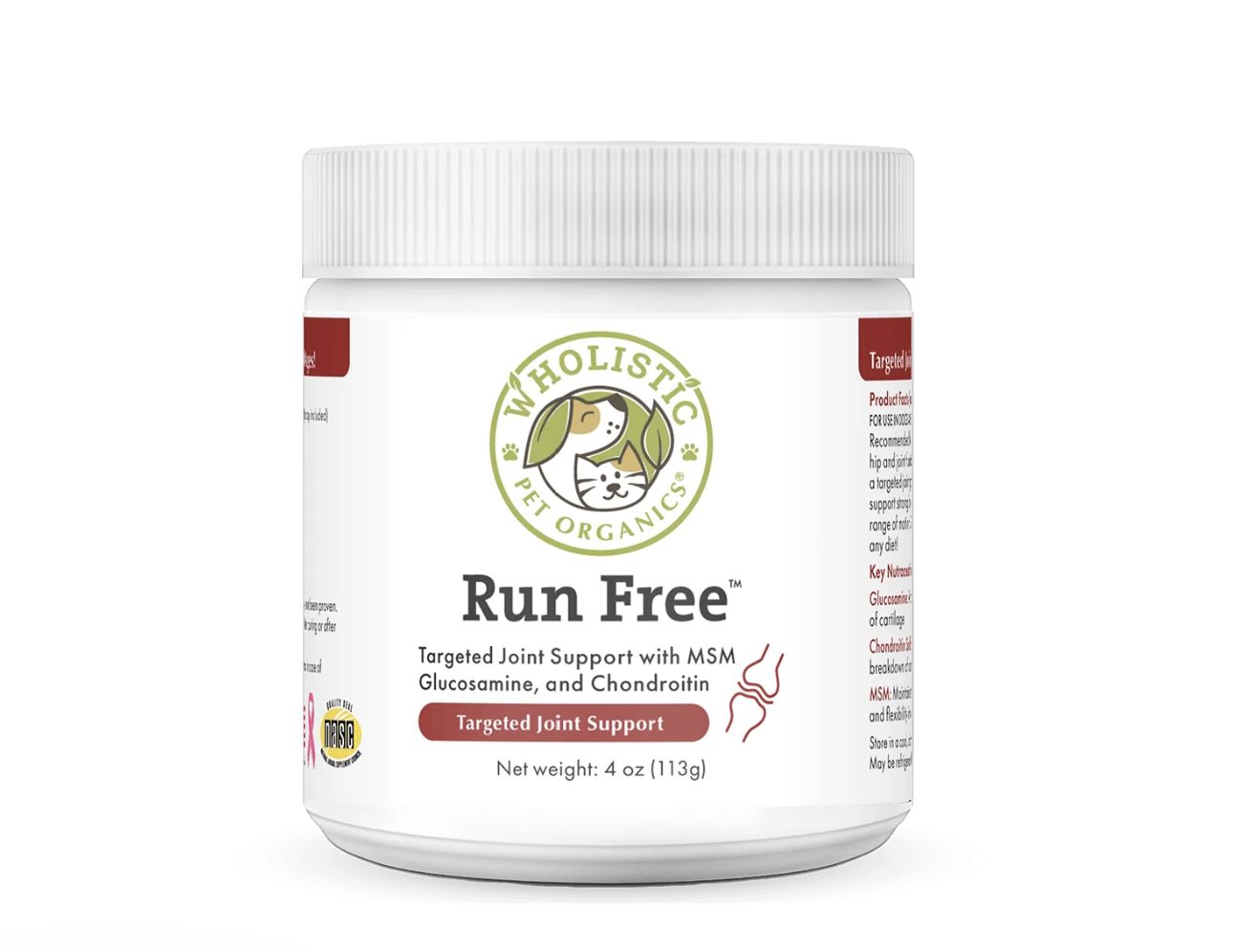 Wholistic Pet Organics Run Free, Size: 4oz