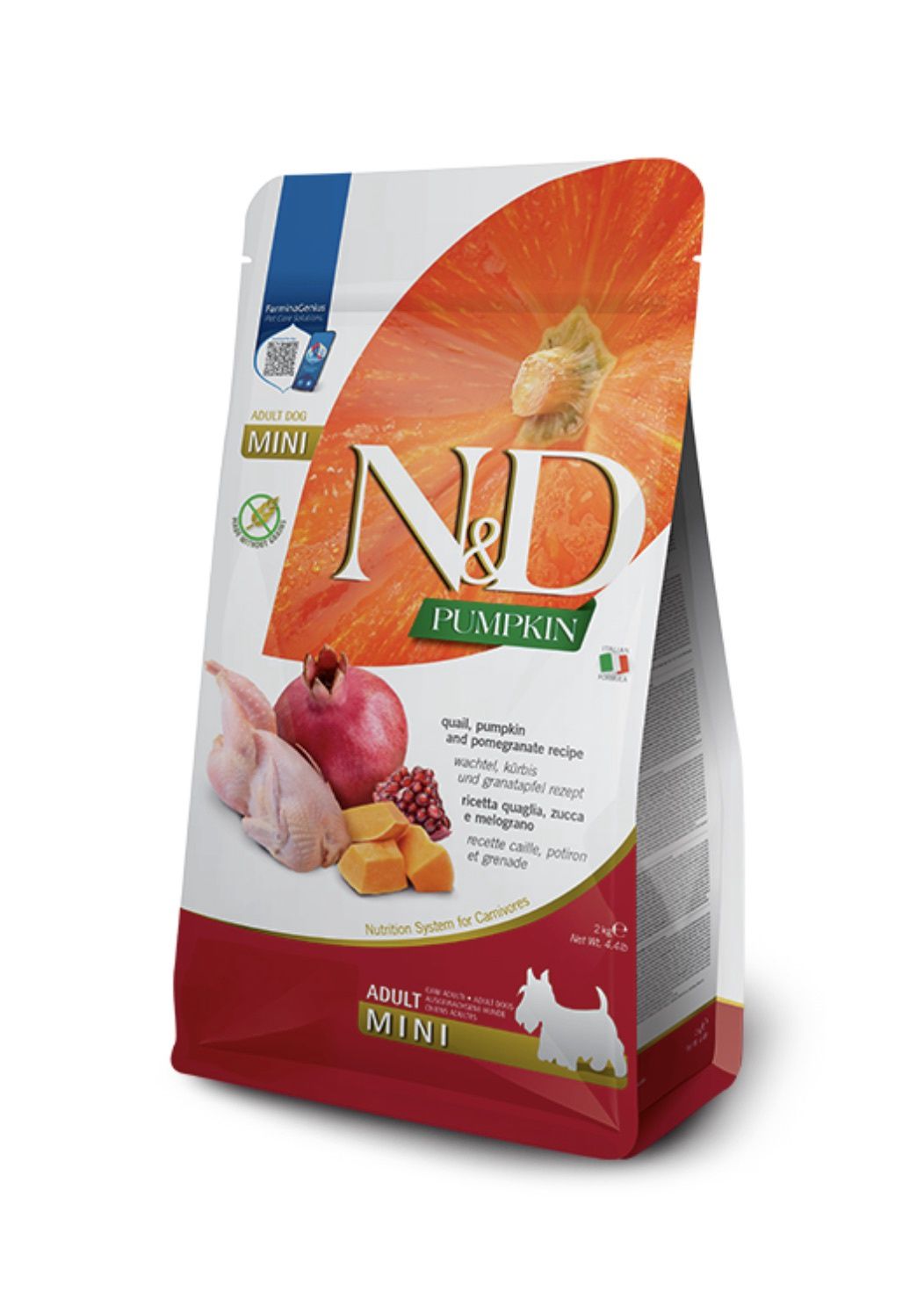 Farmina Pumpkin Dry Dog Food - Quail &amp; Pomegranate Adult, Size: Mini 4.4lb