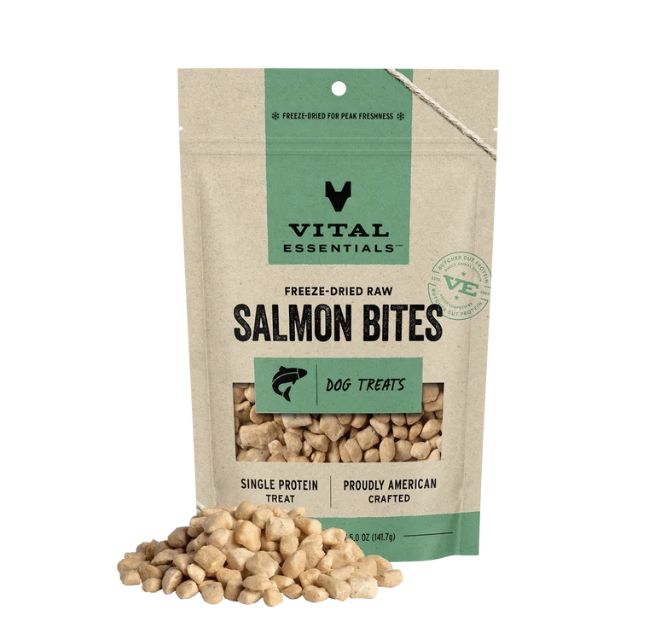 Vital Essentials Freeze Dried Dog Treats - Salmon Bites