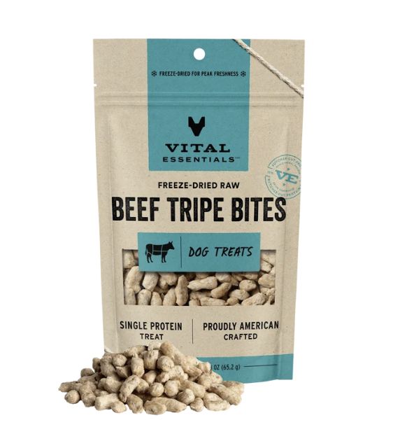 Vital Essentials Freeze Dried Dog Treats - Beef Tripe