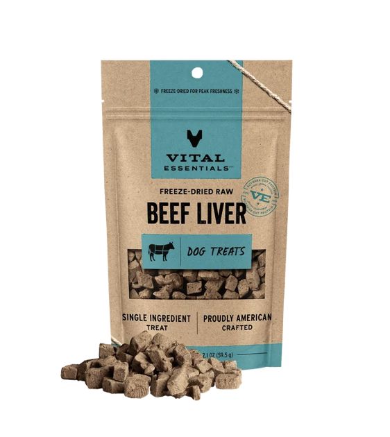 Vital Essentials Freeze Dried Dog Treats - Beef Liver