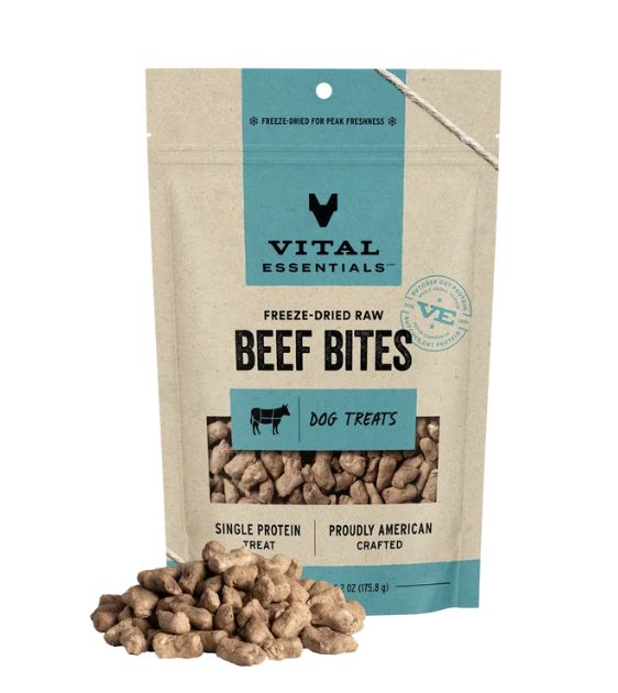 Vital Essentials Freeze Dried Dog Treats - Beef Bites