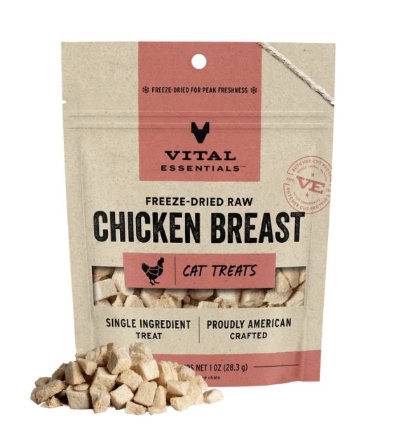 Vital Essentials Freeze Dried Cat Treats - Chicken Breast
