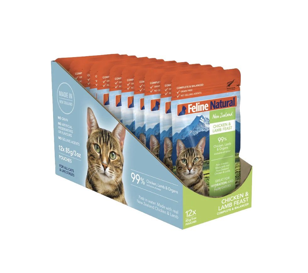 Feline Natural Wet Cat Food - Chicken &amp; Lamb Feast, Size: 3oz Pouch