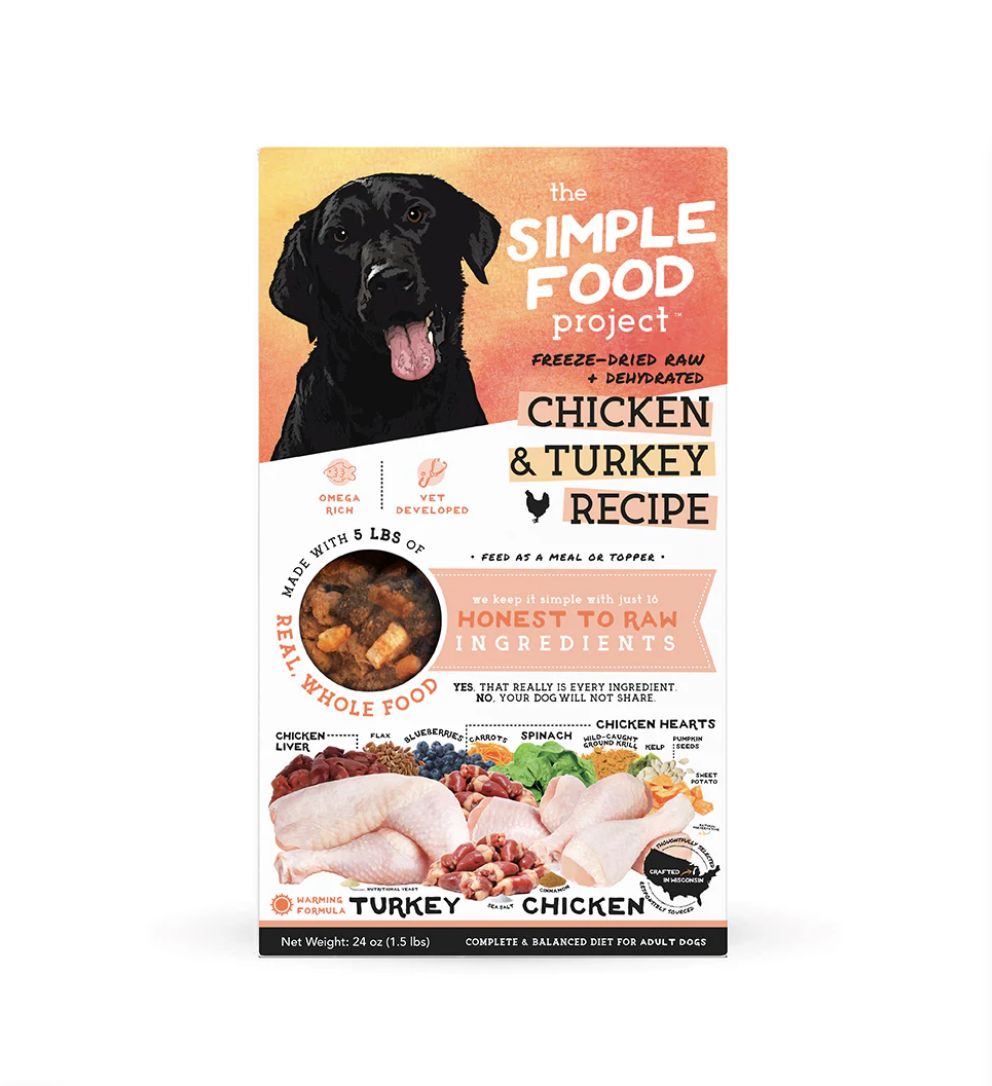The Simple Food Project Dog Food - Chicken &amp; Turkey, Size: 1.5lb