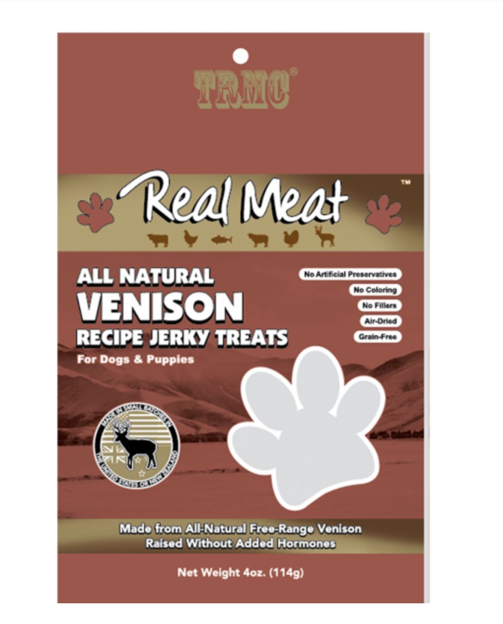 The Real Meat Company Jerky Treats - Venison, Size: 4oz
