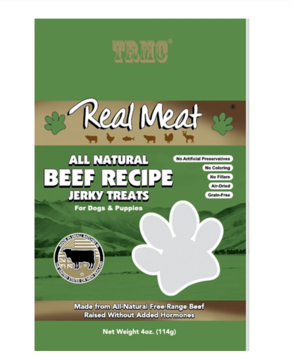 The Real Meat Company Jerky Treats - Beef, Size: 4oz