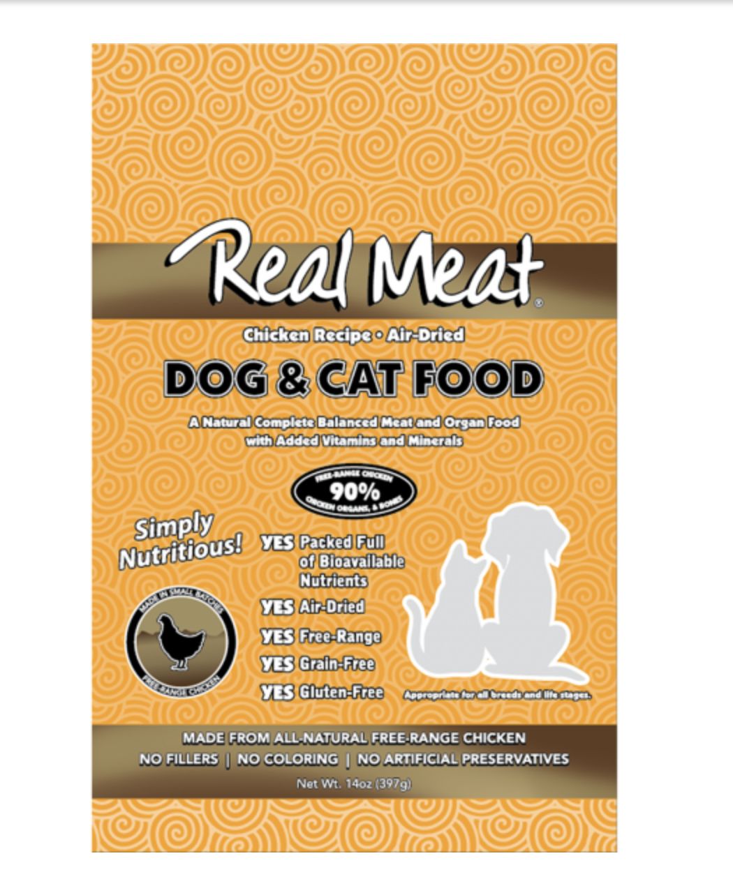 The Real Meat Company Air-Dried Dog/Cat Food - Chicken, Size: 14oz