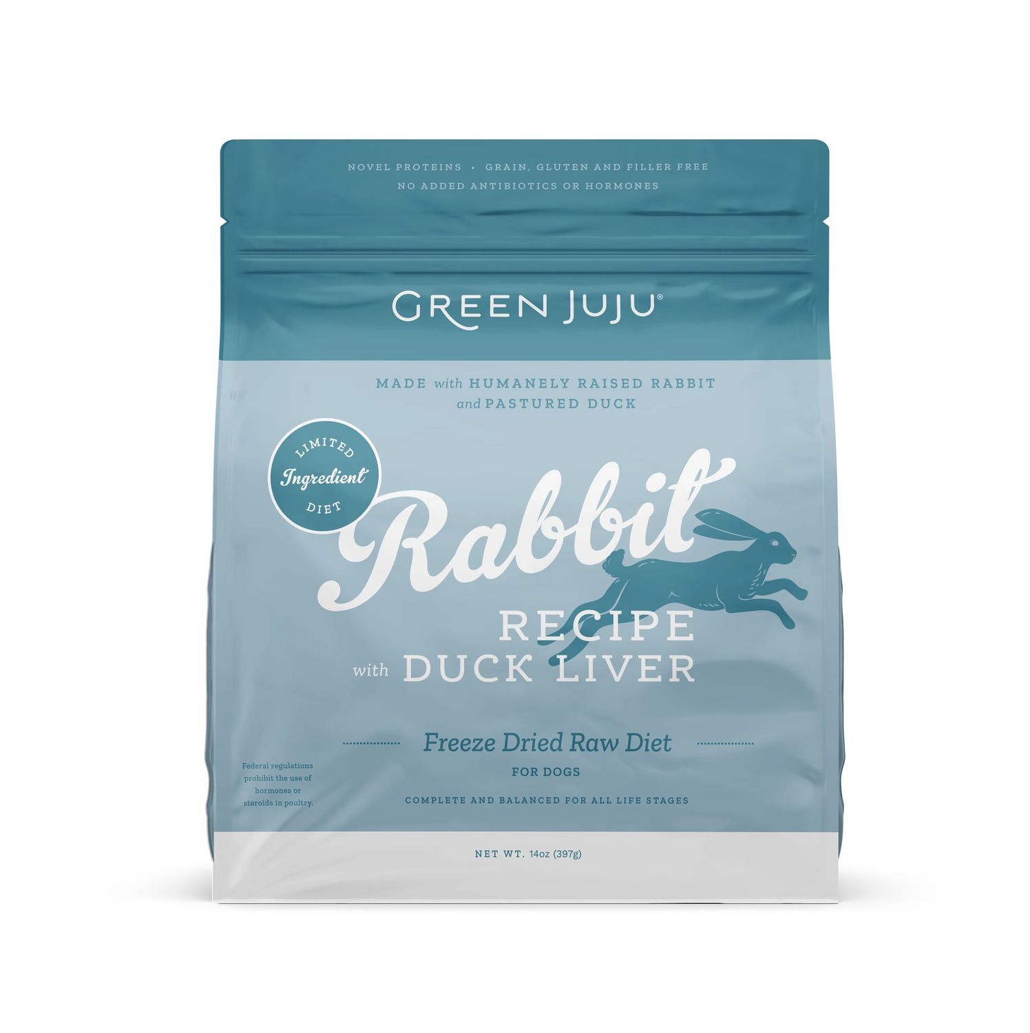 Green Juju Freeze-Dried Dog Food - Rabbit w/ Duck Liver