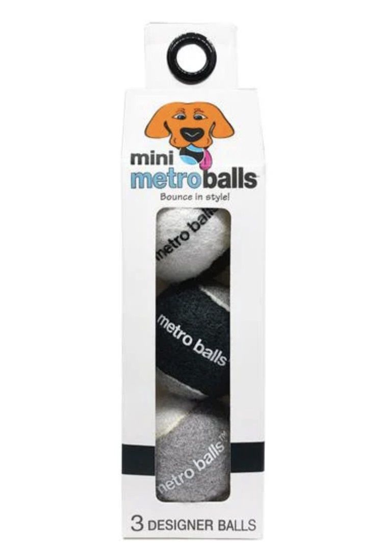 Metro Paws Mini Metro Balls, Colour: Black
