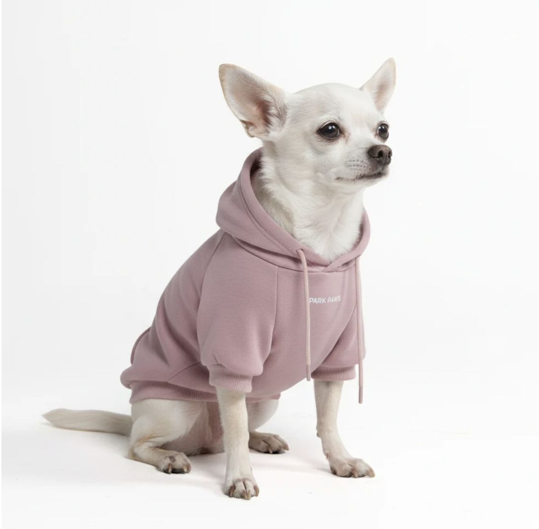 Spark Paws Essential Dog Hoodie - Purple Taupe, Size: SM