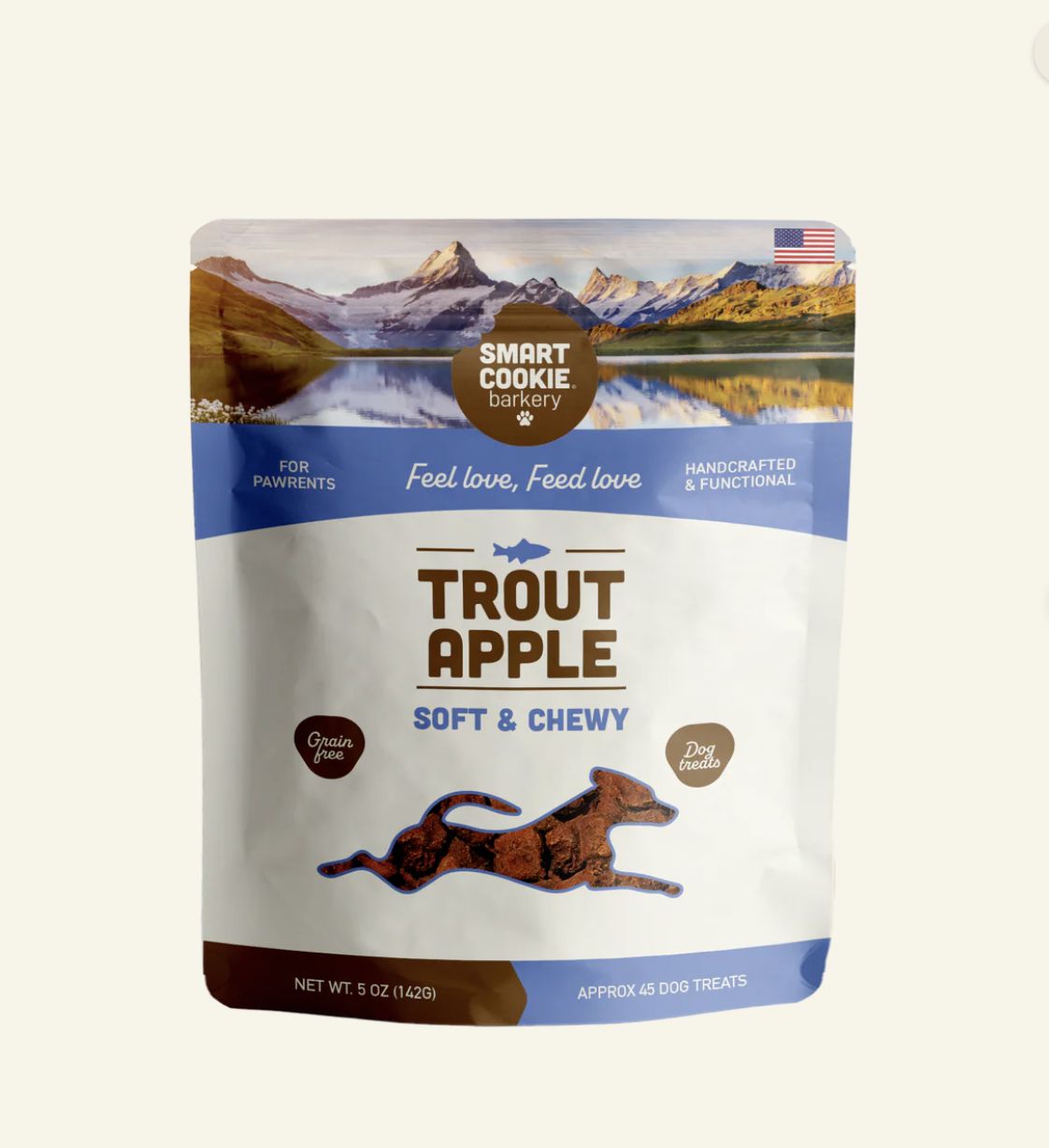 Smart Cookie Barkery Soft &amp; Chewy Dog Treats - Trout &amp; Apple