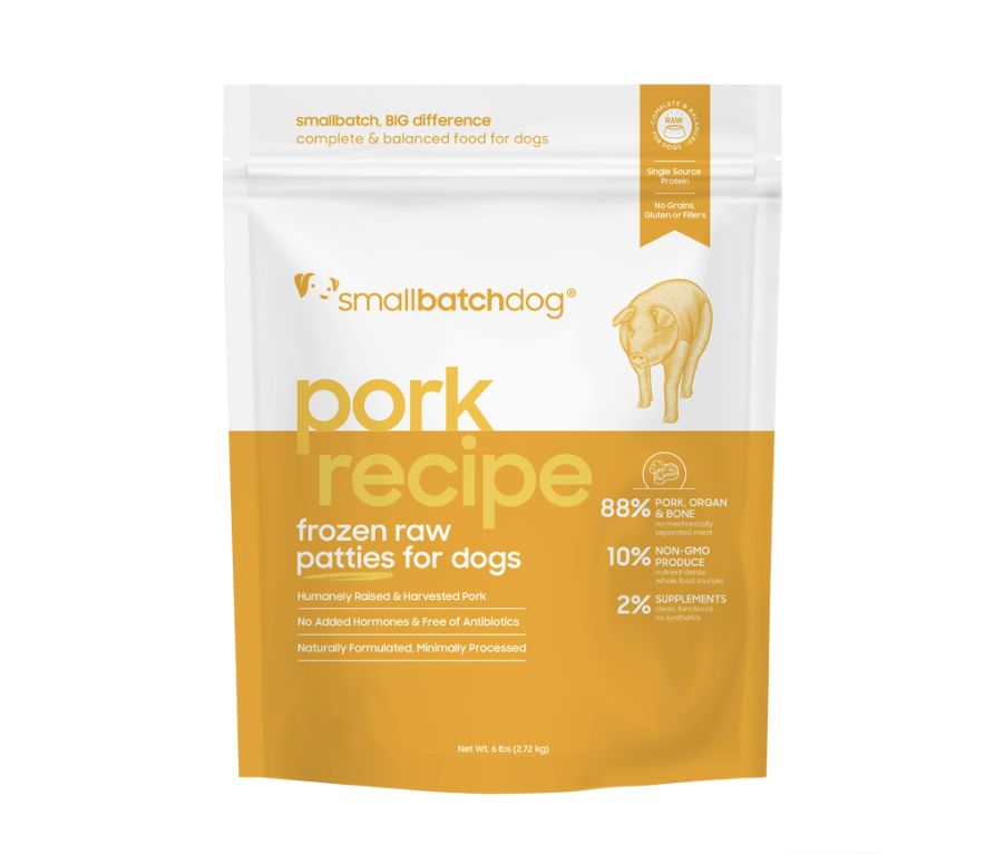 Small Batch Raw Dog Food - Pork, Size: 3lb