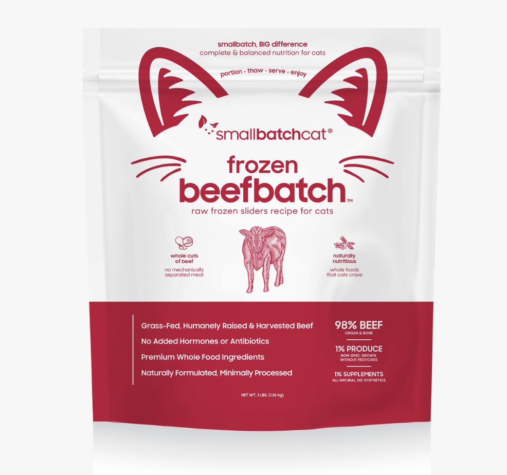 Small Batch Frozen Raw Cat Food - Beef