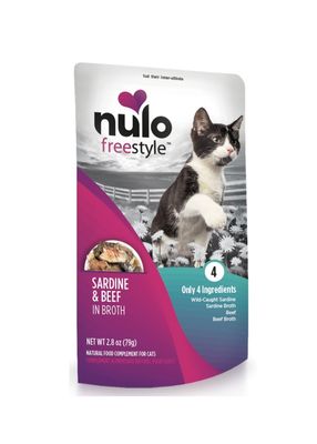Nulo Freestyle Wet Cat Food Topper - Sardine &amp; Beef in Broth