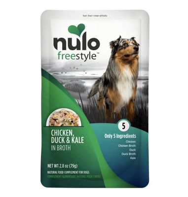 Nulo Freestyle Wet Dog Food Topper - Chicken, Duck, &amp; Kale in Broth