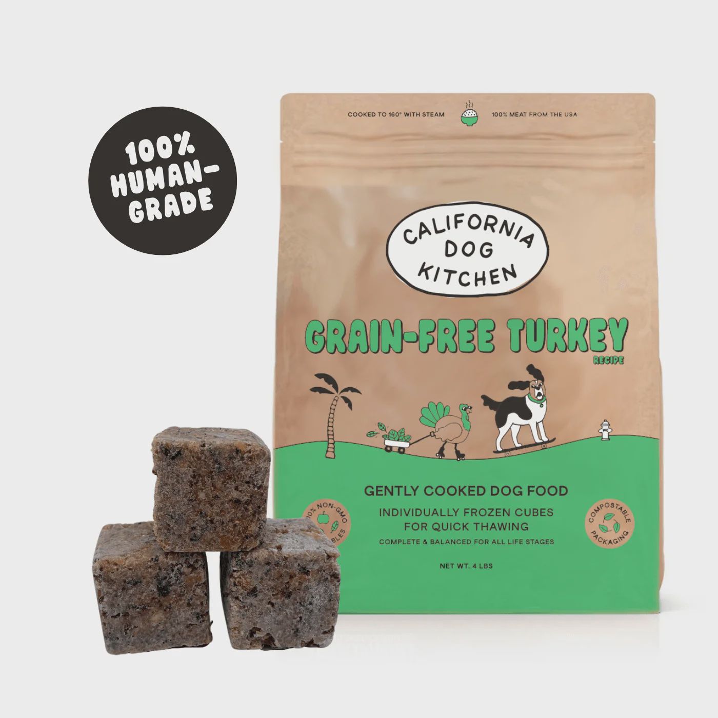 California Dog Kitchen Gently Cooked Dog Food - Grain-Free Turkey