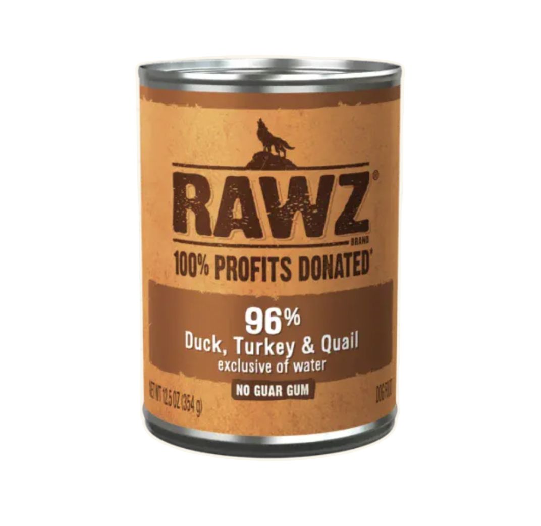 Rawz Wet Dog Food - Duck, Turkey &amp; Quail