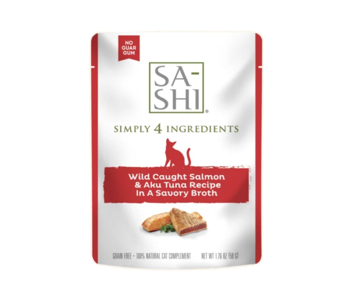 Rawz Wet Cat Food Topper - Sa-Shi Wild Caught Salmon &amp; Aku Tuna