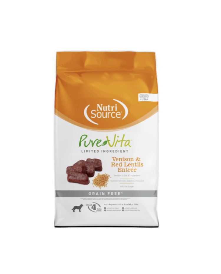 Pure Vita Dry Dog Food - Grain Free Venison &amp; Red Lentil, Size: 4 lb