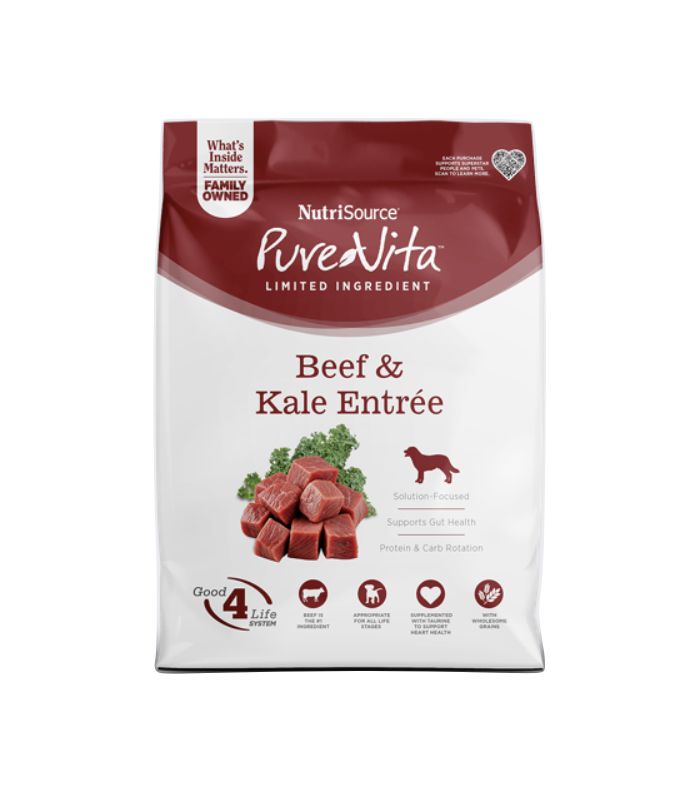 Pure Vita Dry Dog Food - Beef &amp; Kale, Size: 4 lb