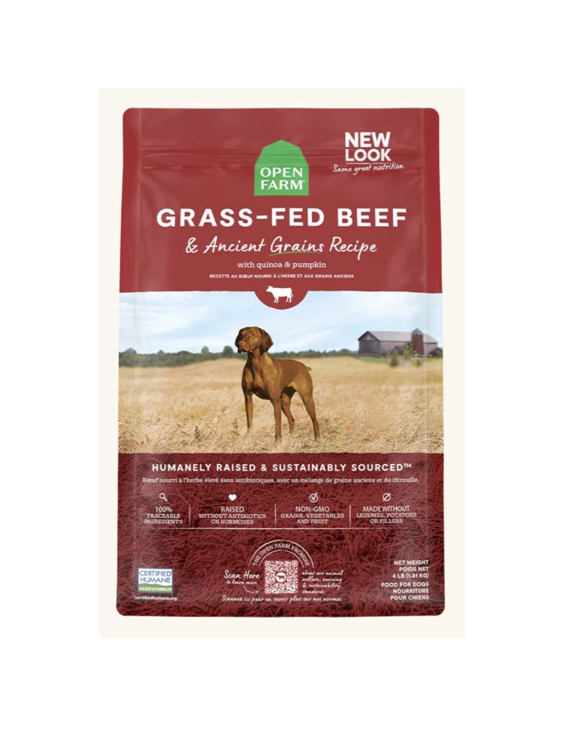 Open Farm Dry Dog Food - Beef &amp; Ancient Grains