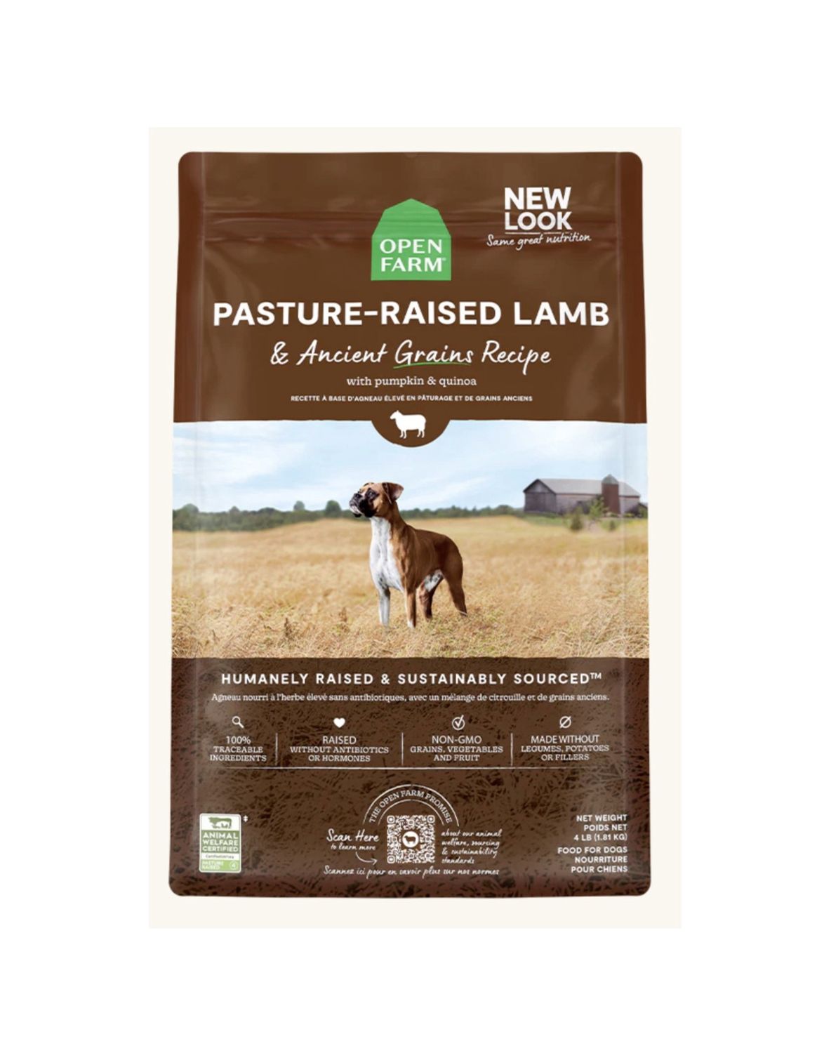 Open Farm Dry Dog Food - Lamb &amp; Ancient Grains