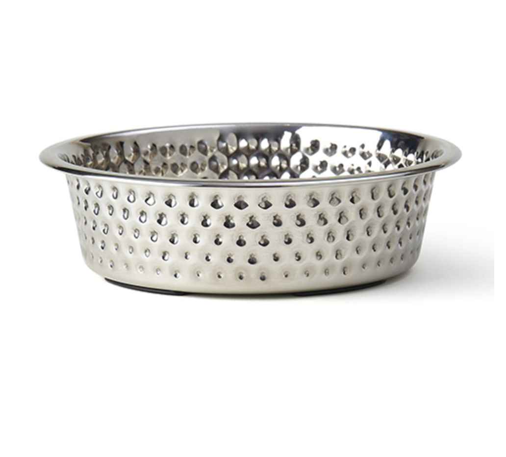 Petrageous Designs Crete Hammered Stainless Steel Bowl, Size: 1.5 Pint