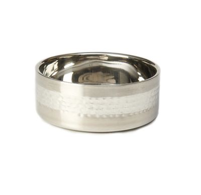Petrageous Designs Sanibel Hammered Double Wall Stainless Steel Bowl
